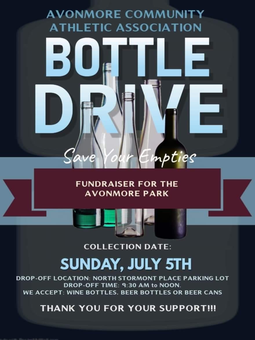 Avonmore Bottle Drive - July 5th