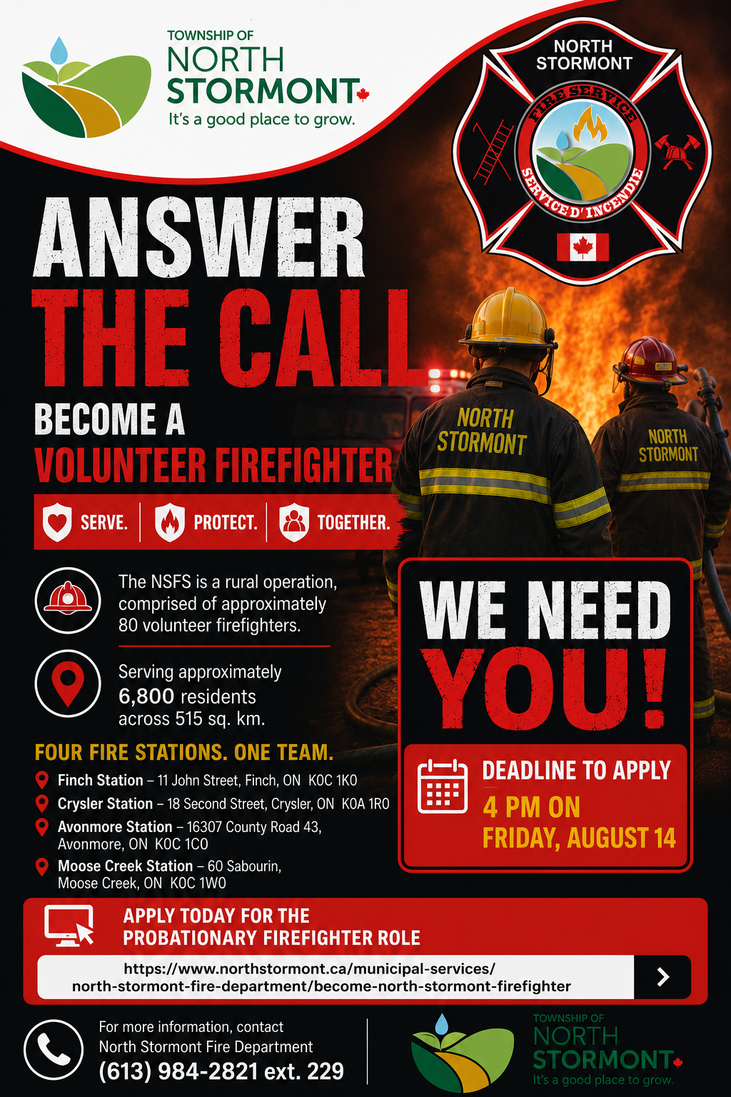 Firefighter recruiting poster